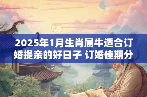 2025年1月生肖属牛适合订婚提亲的好日子 订婚佳期分析