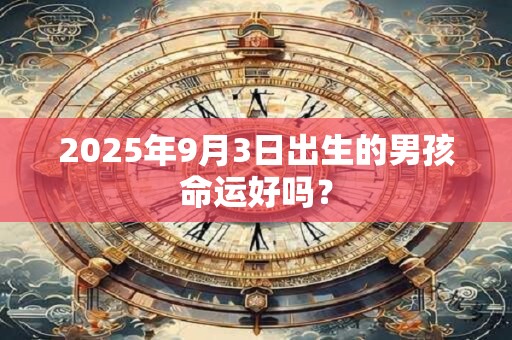 2025年9月3日出生的男孩命运好吗？