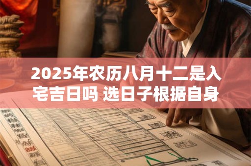 2025年农历八月十二是入宅吉日吗 选日子根据自身八字