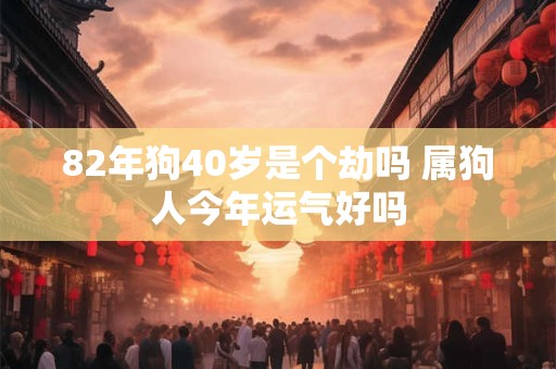 82年狗40岁是个劫吗 属狗人今年运气好吗