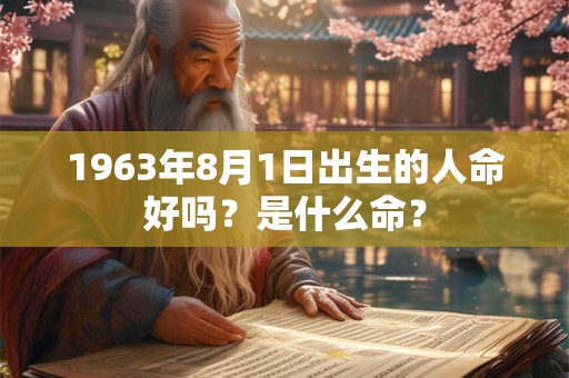 1963年8月1日出生的人命好吗?是什么命? 1963年8月1日出生的人命好吗?是什么命?