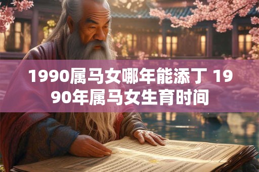 1990属马女哪年能添丁 1990年属马女生育时间