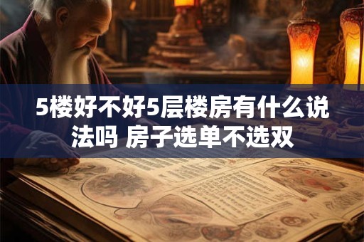 5楼好不好5层楼房有什么说法吗 房子选单不选双