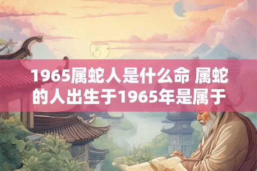 1965属蛇人是什么命 属蛇的人出生于1965年是属于哪个命