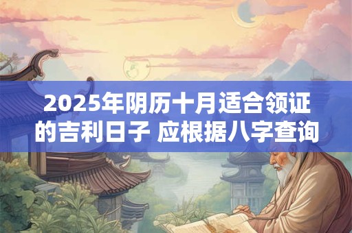 2025年阴历十月适合领证的吉利日子 应根据八字查询 2025年阴历十月适合领证的吉利日子 应根据八字查询