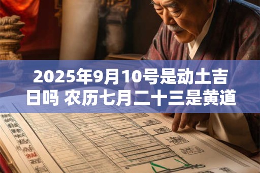 2025年9月10号是动土吉日吗 农历七月二十三是黄道吉日吗 2025年9月10号是动土吉日吗 农历七月二十三是黄道吉日吗