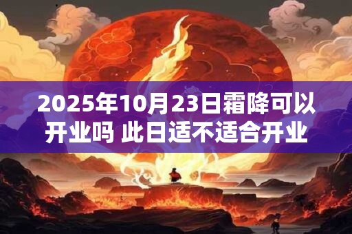 2025年10月23日霜降可以开业吗 此日适不适合开业