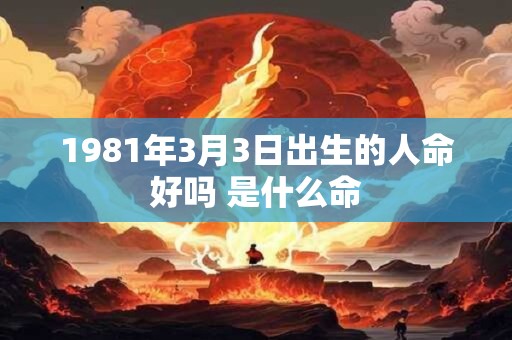 1981年3月3日出生的人命好吗 是什么命