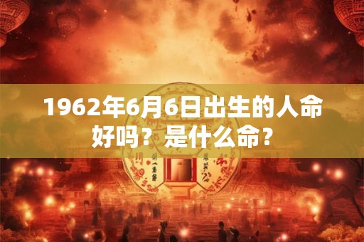 1962年6月6日出生的人命好吗？是什么命？