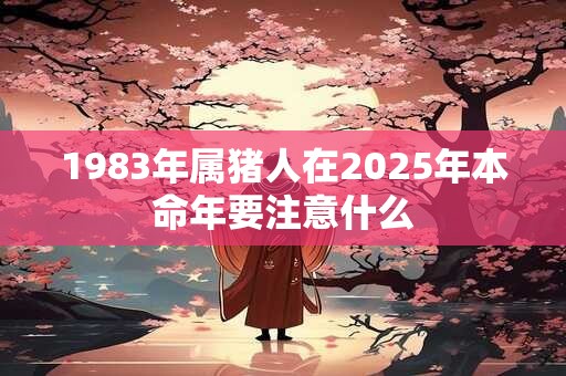 1983年属猪人在2025年本命年要注意什么