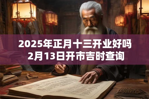 2025年正月十三开业好吗 2月13日开市吉时查询