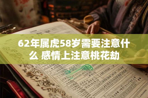 62年属虎58岁需要注意什么 感情上注意桃花劫