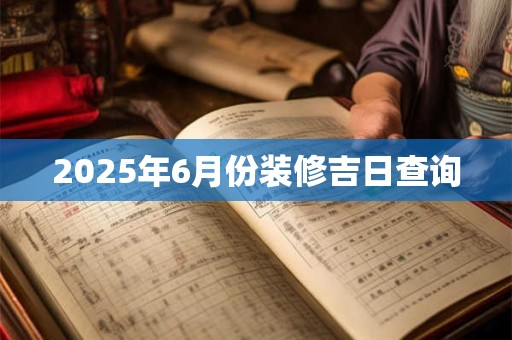 2025年6月份装修吉日查询
