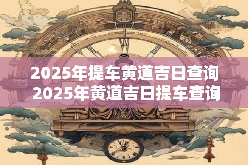 2025年提车黄道吉日查询 2025年黄道吉日提车查询