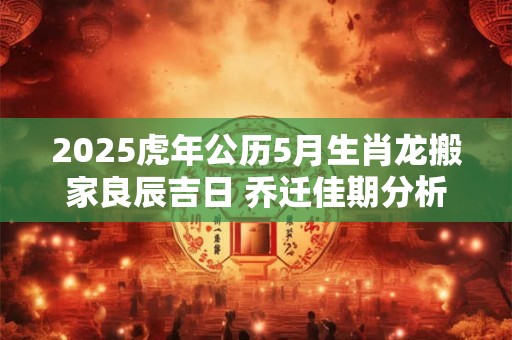2025虎年公历5月生肖龙搬家良辰吉日 乔迁佳期分析