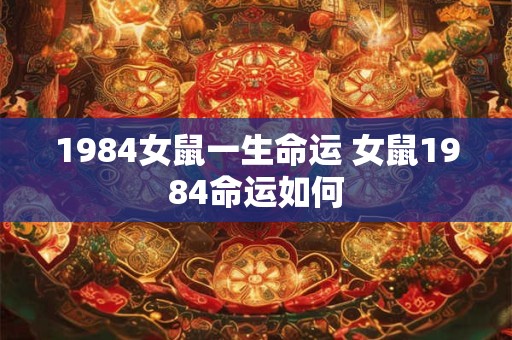 1984女鼠一生命运 女鼠1984命运如何