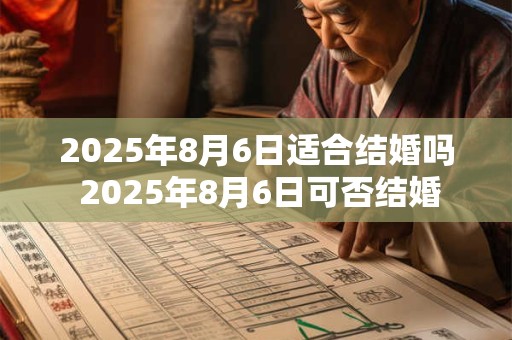 2025年8月6日适合结婚吗 2025年8月6日可否结婚