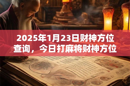 2025年1月23日财神方位查询，今日打麻将财神方位一览表