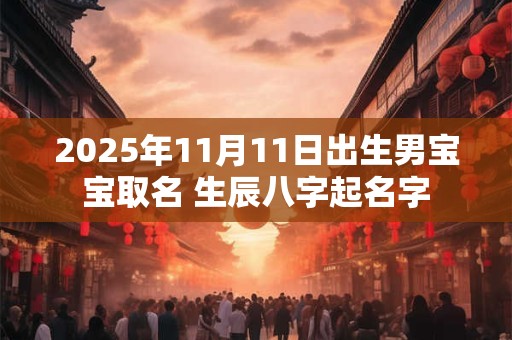 2025年11月11日出生男宝宝取名 生辰八字起名字