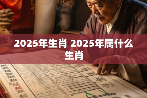 2025年生肖 2025年属什么生肖