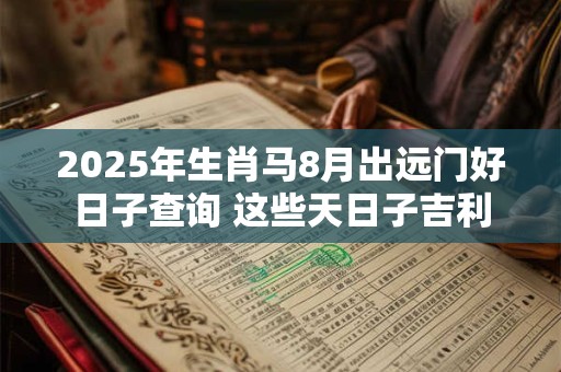2025年生肖马8月出远门好日子查询 这些天日子吉利