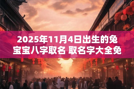 2025年11月4日出生的兔宝宝八字取名 取名字大全免费查询