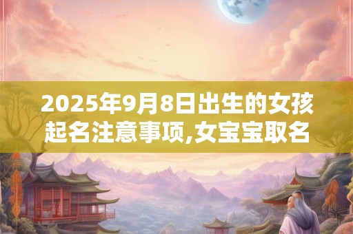 2025年9月8日出生的女孩起名注意事项,女宝宝取名大全