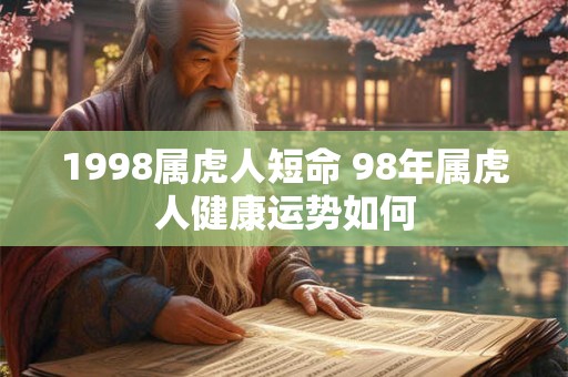 1998属虎人短命 98年属虎人健康运势如何