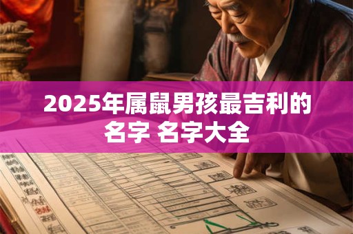 2025年属鼠男孩最吉利的名字 名字大全 2025年属鼠男孩最吉利的名字 名字大全