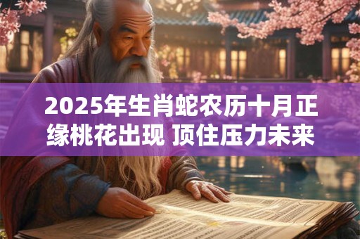 2025年生肖蛇农历十月正缘桃花出现 顶住压力未来可期