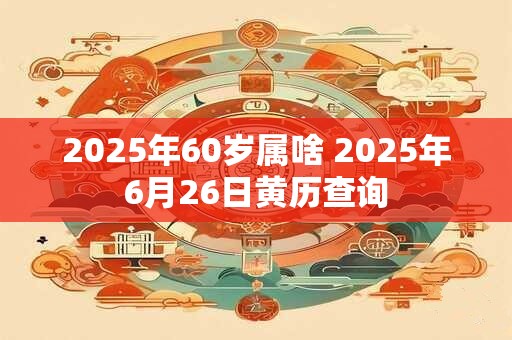 2025年60岁属啥 2025年6月26日黄历查询