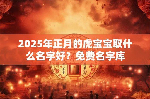 2026年正月的虎宝宝取什么名字好？免费名字库