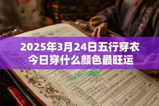 2026年3月24日五行穿衣 今日穿什么颜色最旺运