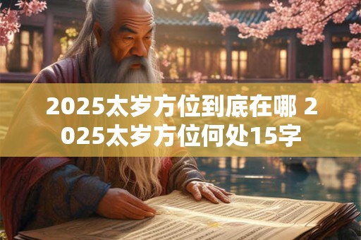 2025太岁方位到底在哪 2025太岁方位何处15字
