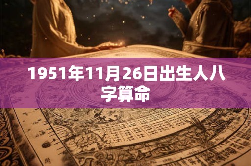 1951年11月26日出生人八字算命 1951年11月26日出生人八字算命