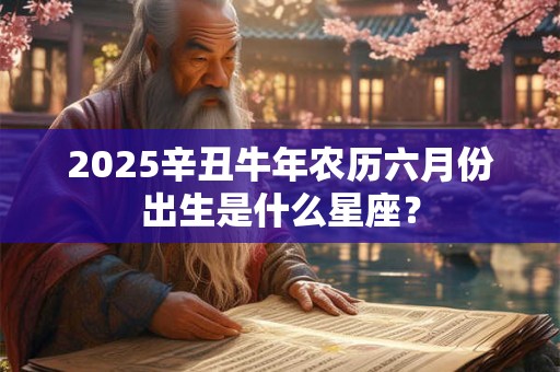 2025辛丑牛年农历六月份出生是什么星座？