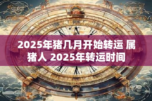 2025年猪几月开始转运 属猪人 2025年转运时间