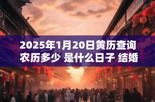 2025年1月20日黄历查询 农历多少 是什么日子 结婚吉时