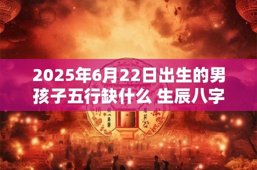 2025年6月22日出生的男孩子五行缺什么 生辰八字高分取名