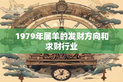 1979年属羊的发财方向和求财行业