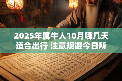 2025年属牛人10月哪几天适合出行 注意规避今日所冲
