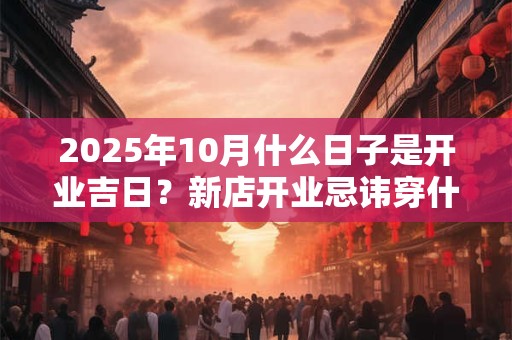 2025年10月什么日子是开业吉日？新店开业忌讳穿什么衣服