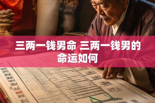 三两一钱男命 三两一钱男的命运如何