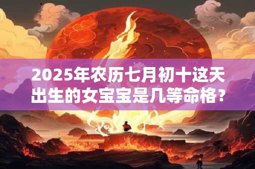 2025年农历七月初十这天出生的女宝宝是几等命格？命理详解