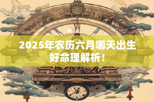 2025年农历六月哪天出生好命理解析！