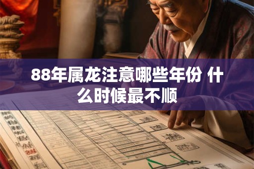 88年属龙注意哪些年份 什么时候最不顺
