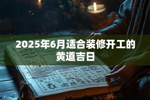 2025年6月适合装修开工的黄道吉日