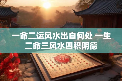 一命二运风水出自何处 一生二命三风水四积阴德