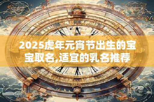 2025虎年元宵节出生的宝宝取名,适宜的乳名推荐