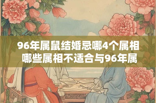 96年属鼠结婚忌哪4个属相 哪些属相不适合与96年属鼠结婚
